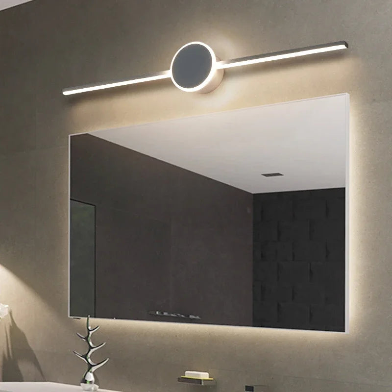 Modern LED Wall Light Bathroom Hardwares LED Wall Lamp Three Colors Lights Aluminum Led Bathroom Bath Mirror Line Lamp