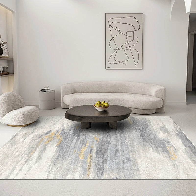 Modern Minimalist Gray Living Room Large Area Carpet Lounge Rug Home Decor Mat  Non-slip Carpets High Quality Rugs for Bedroom