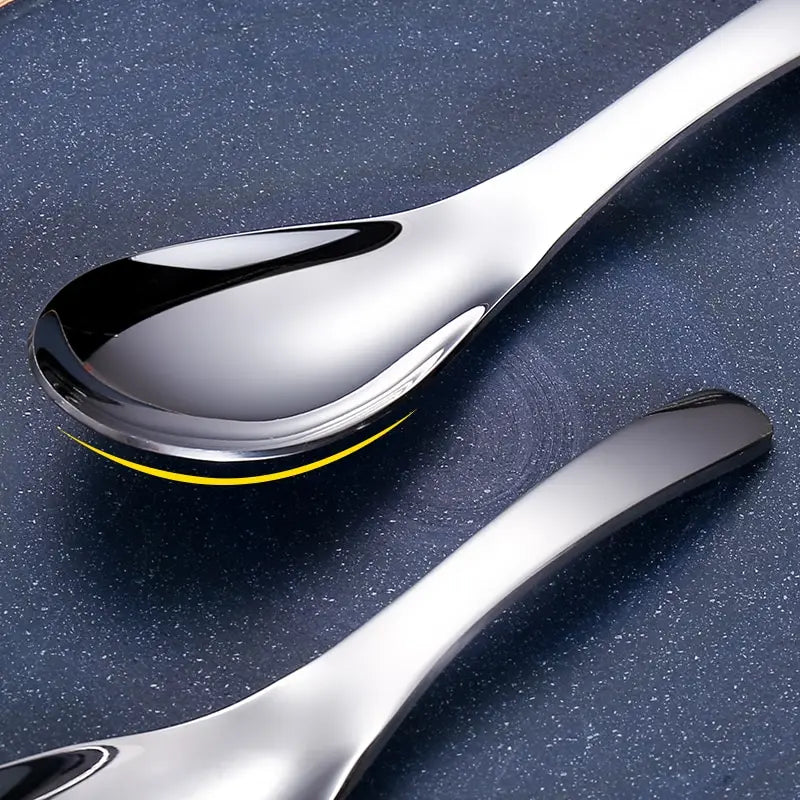 5pcs 304 Stainless Steel Spoons Dinner Spoon Spoons Thickened Coffee Spoon Dessert Spoon Kitchen Tableware Set