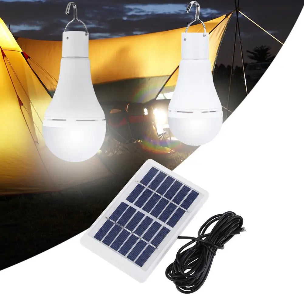 Solar Light Waterproof USB Charged Hanging Emergency Sunlight Powered Lamp Outdoor Camping Tent Lights Emergency Light