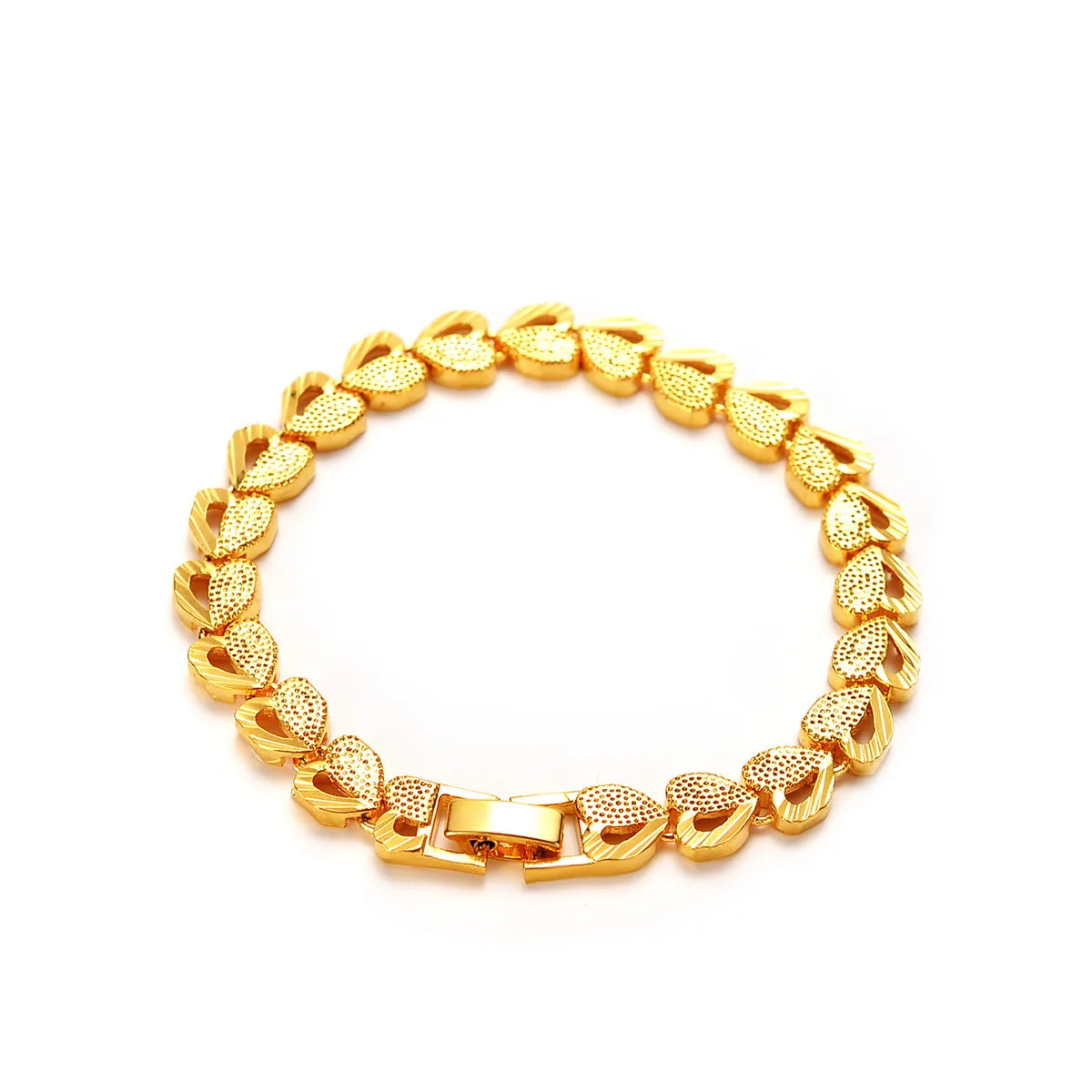 Noble AU999 gold jewelry womens love bracelet heart-shaped bracelet watch chain 24k pure gold buckle bracelet for girlfriend gif