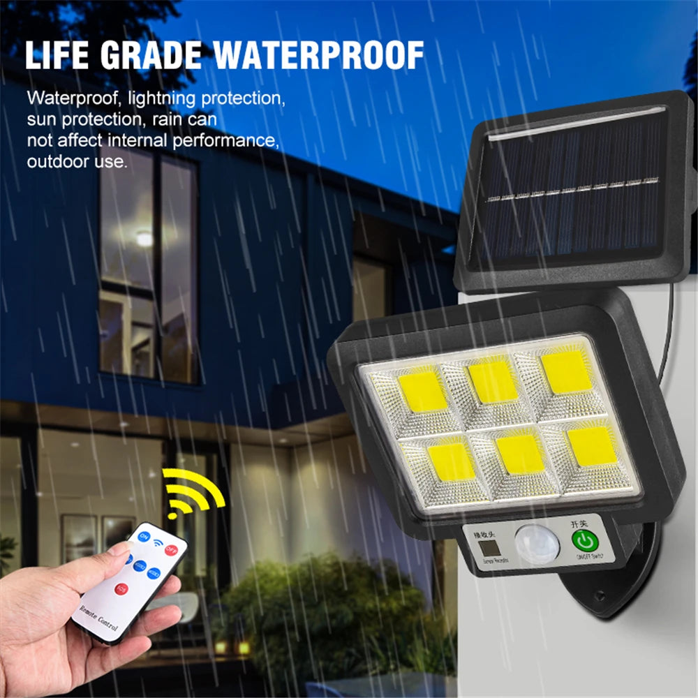 LED Solar Split Wall Lamp Motion Sensor Sunlight Light 3 Mode Outdoor Waterproof Emergency Street Garden Security Decor Lamp