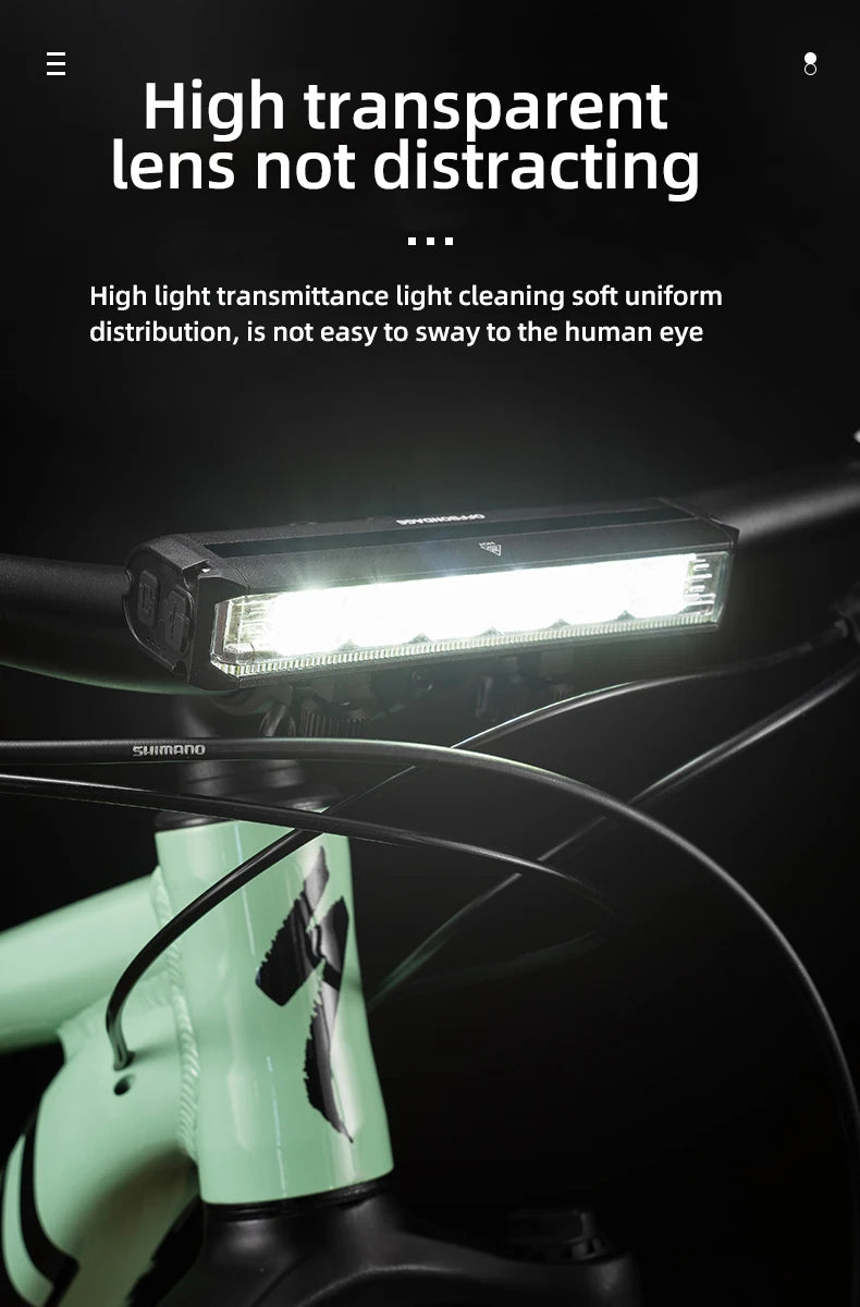 OFFBONDAGE Bicycle Light Front Bike Light 8000mAh Waterproof Flashlight USB Charging MTB Road Cycling Lamp Accessories