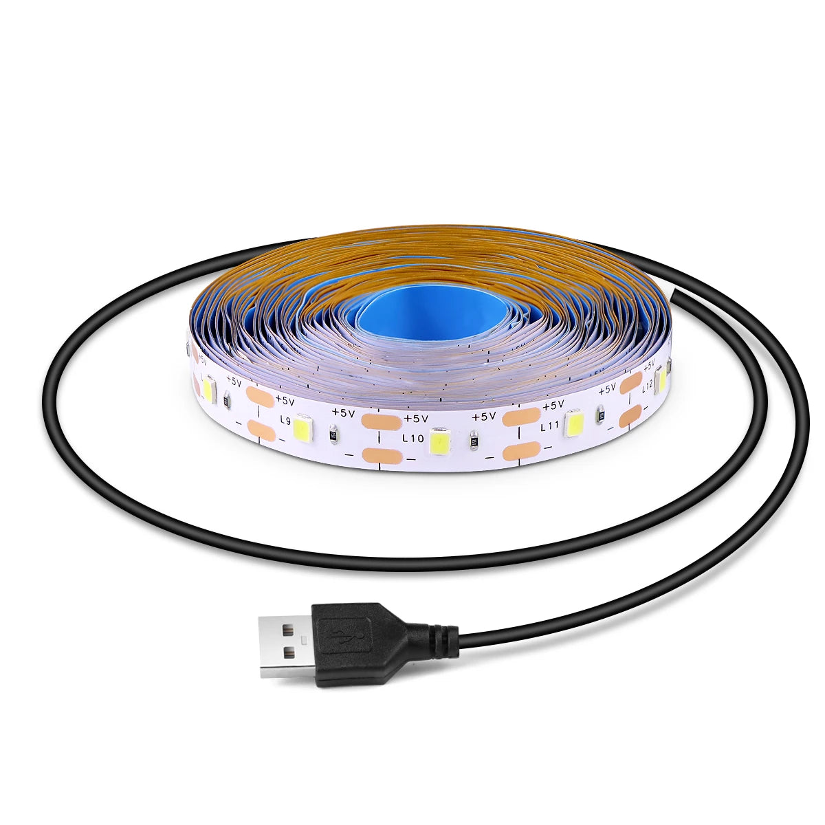 Energy-Saving DC 5V 2835 USB LED Diode Strip Light Suitable For TV Backlight Makeup Mirror Living Room Night Lighting Decoration