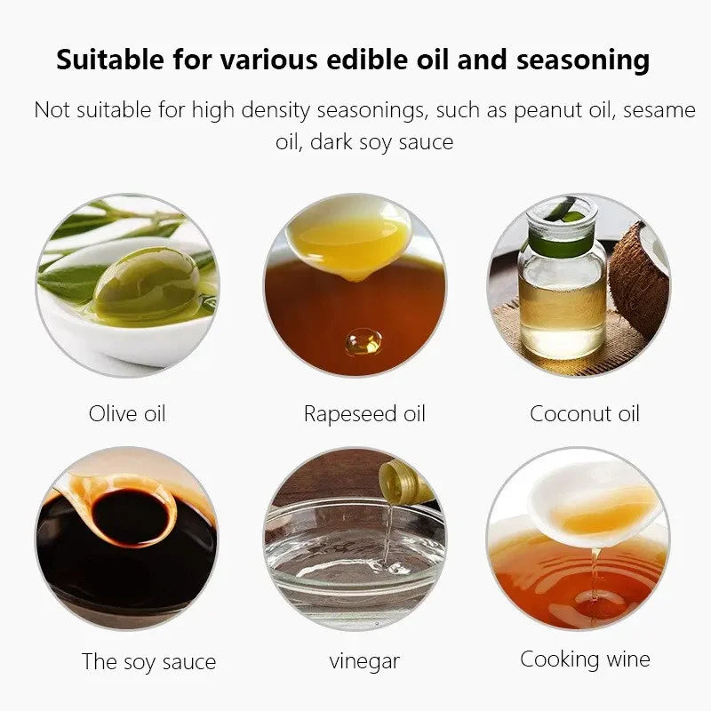 Cookware Bbq Transparent Cooking Oil Bottle Olive Oil Spray for Fitness Sauce Sprayer Set Tableware Kitchen Dining Bar Home