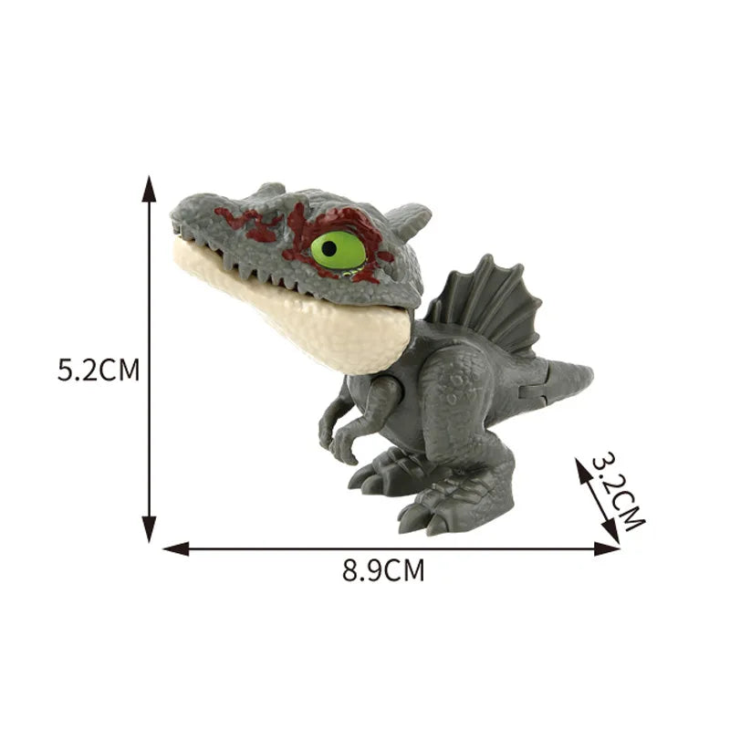 Jurassic Finger Dinosaur Triceratops Tyrannosaurus Model Toys for Kids Creative Finger Biting Dinosaurs Interactive Toy Boy Gift