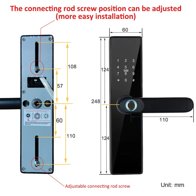 Tuya Wifi Smart Lock Fingerprint Digital Password 13.56mhz Electronic Lock Keyless Access Type C USB Smart Home Intelligence H4