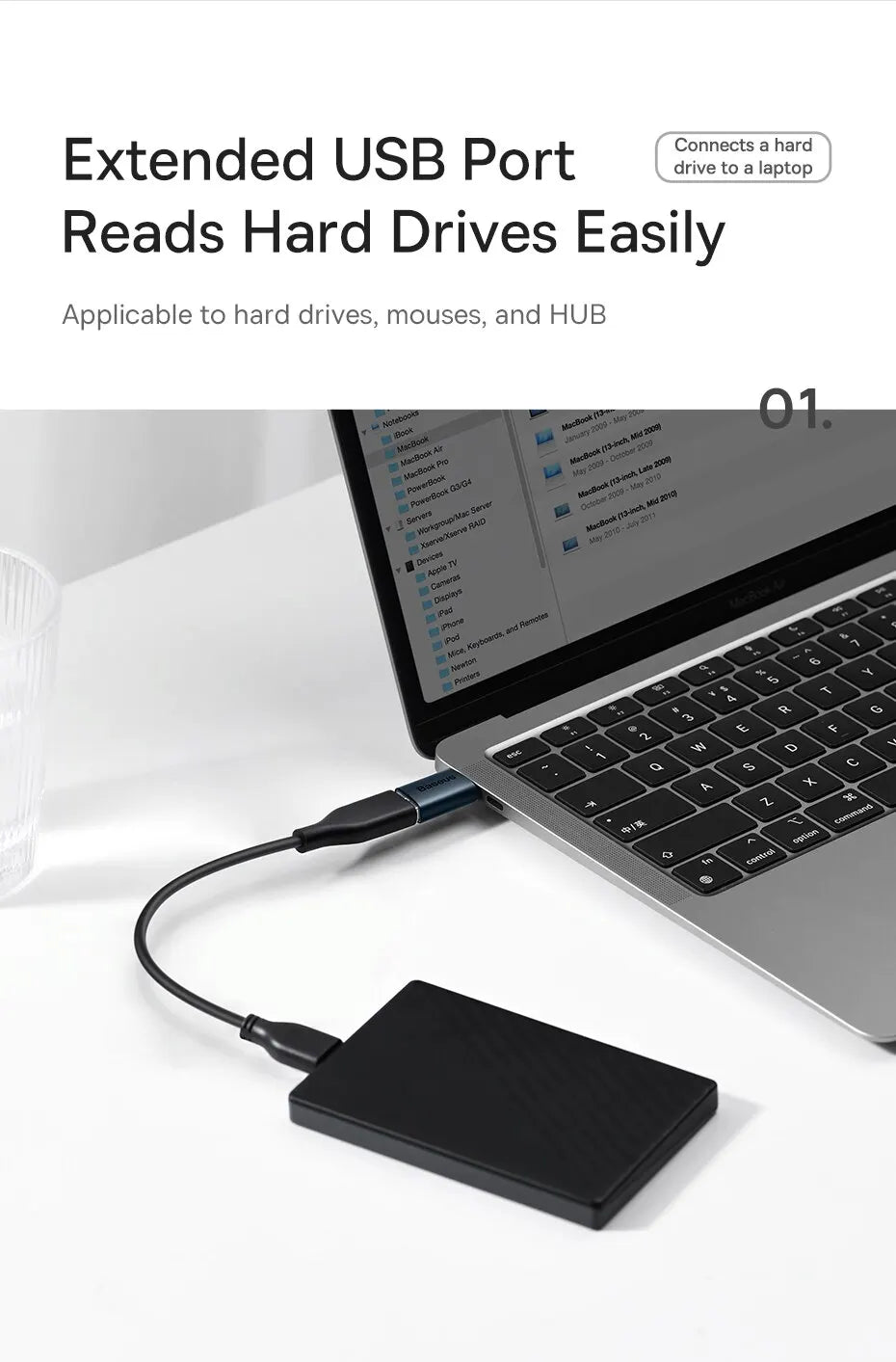 Baseus USB OTG Data Transfer Adapter Type C Female to USB Male Converter Fast Charging Adapter For Laptop Macbook Samsung