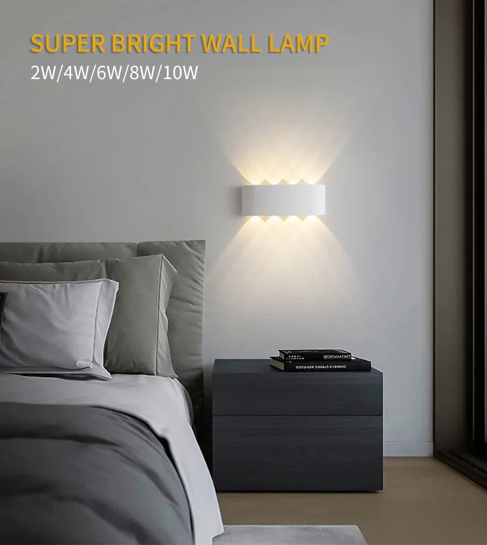 LED Wall Lamp Outdoor Waterproof IP66 Interior Wall Light 2W 4W 6W 8W 10W minimalist creative bedroom bedside lamp