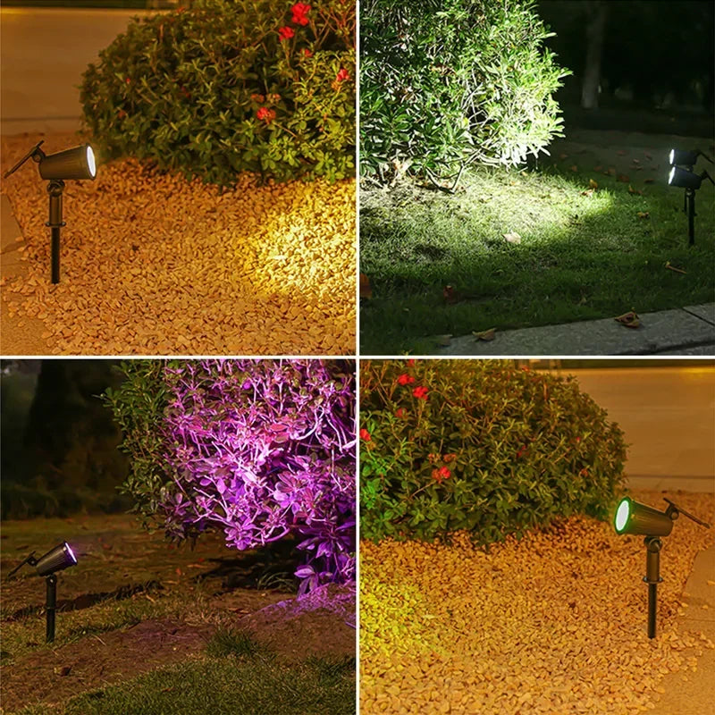 2/9 Led Solar Powered Lamp Adjustable Solar Spotlight In-Ground IP65 Waterproof Landscape Wall Light Outdoor Lighting