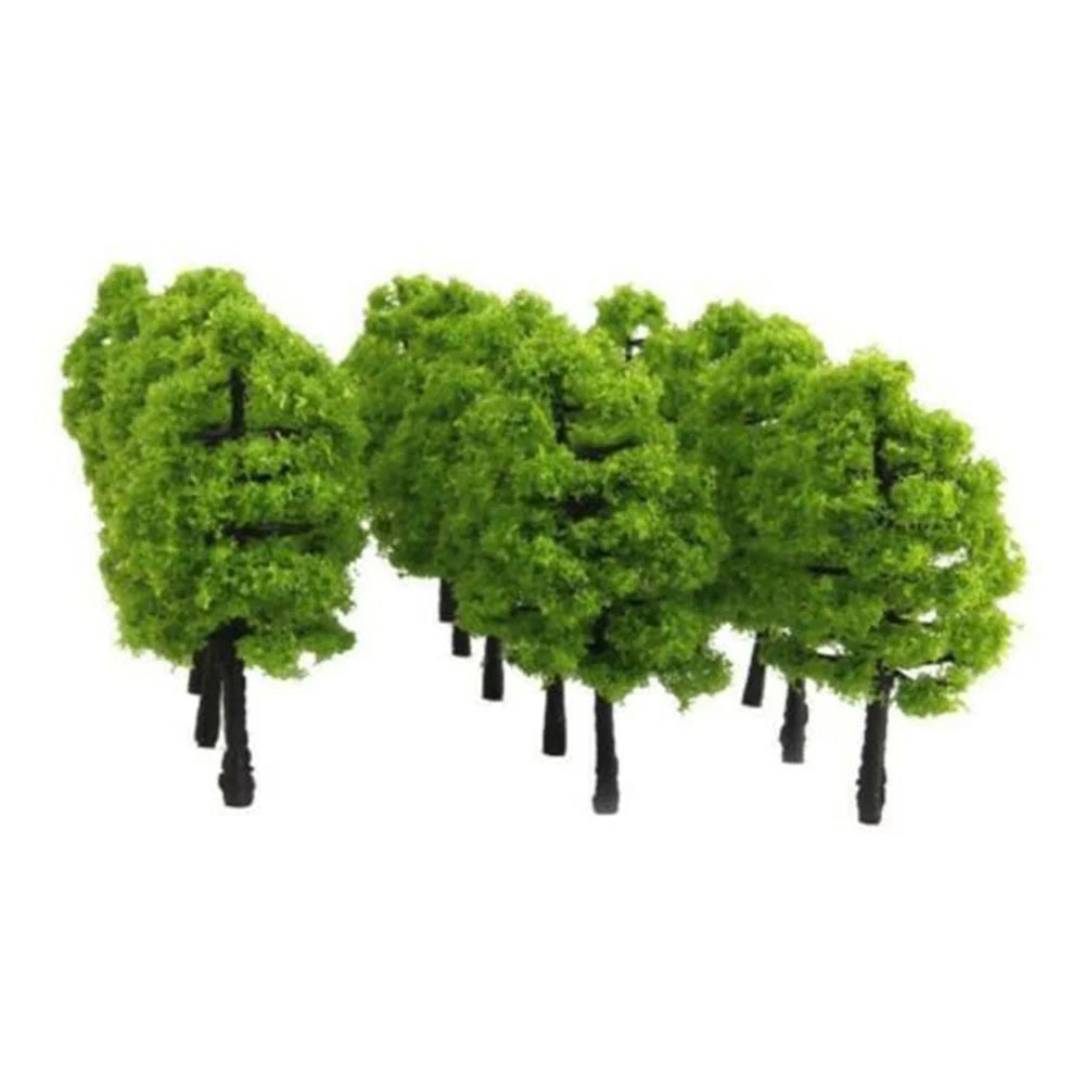 20Pcs Model Trees Train Railroad Diorama Wargame Park Scenery Scale 1:100 Miniature Sandtable Model Scenery DIY For Home Decor