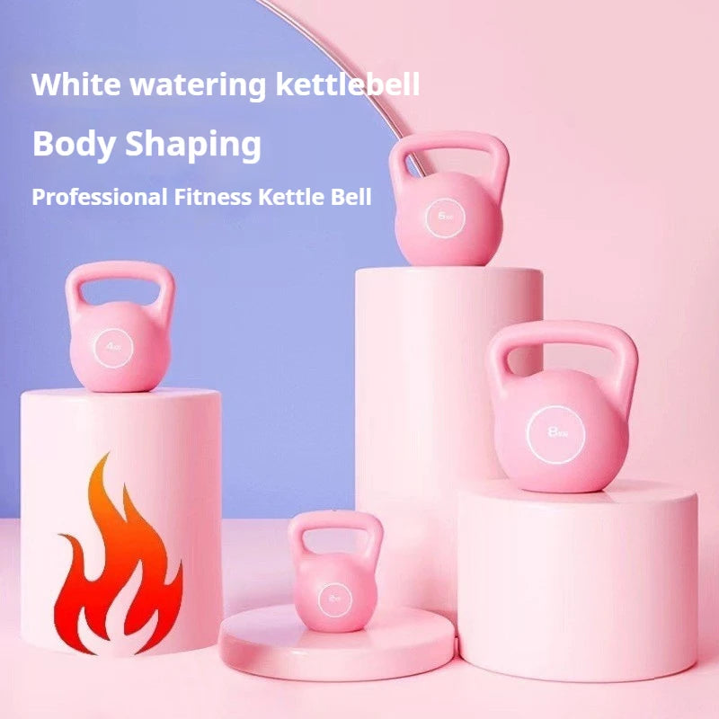 Kettlebell Kettle Dumbbells Fitness 2-8kg Pink Soft Kettlebells Deep Squat Strength Trainer Tool for Women Men Training Buttocks