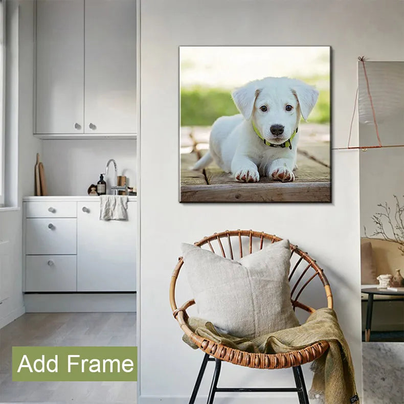 Custom Photos Print Your Photos on The Canvas  Home Decoration Custom Poster Pets Wedding Family Art Photo Canvas Painting With