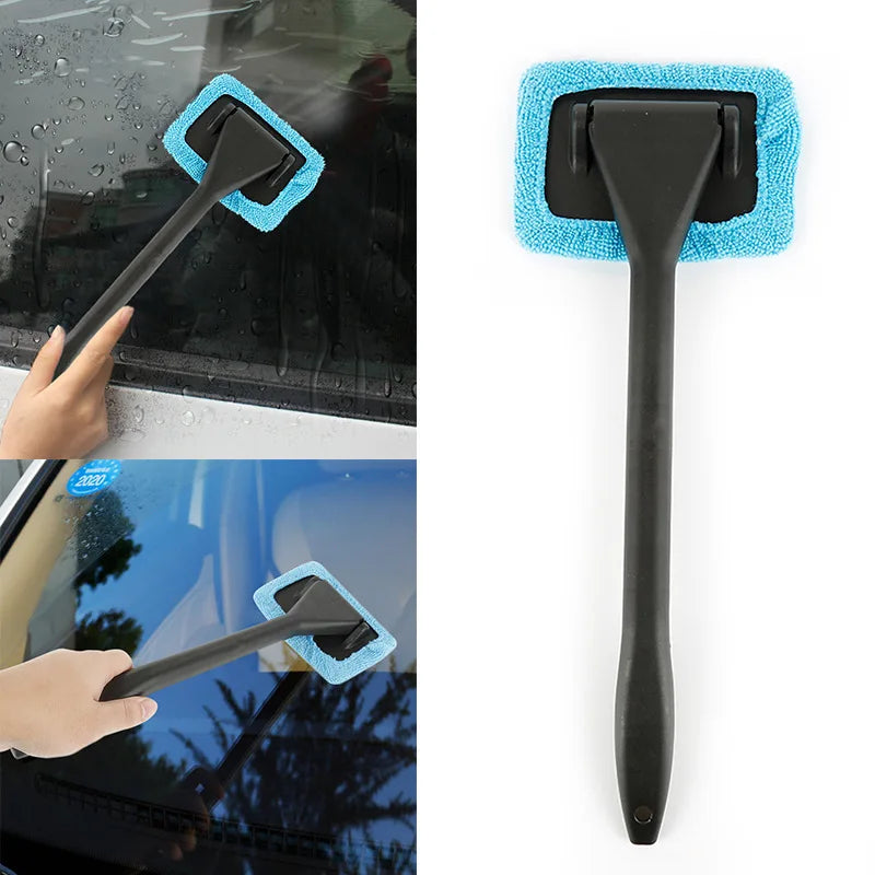 2 Pcs Car Window Cleaning Tool, Effortlessly Clean Your Car Windows with This Premium Window Cleaning Brush Kit