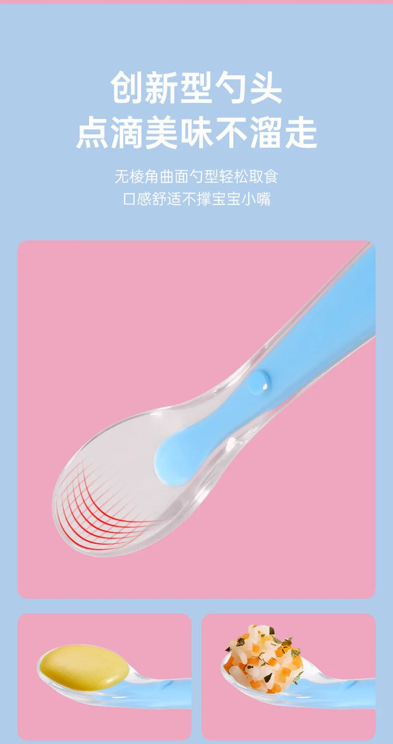 Baby Silicone Spoon Learning Spoon Set Stars Tableware Kids Soft Silicone Feeding Spoon Training Baby Reborn Silicone Utensils