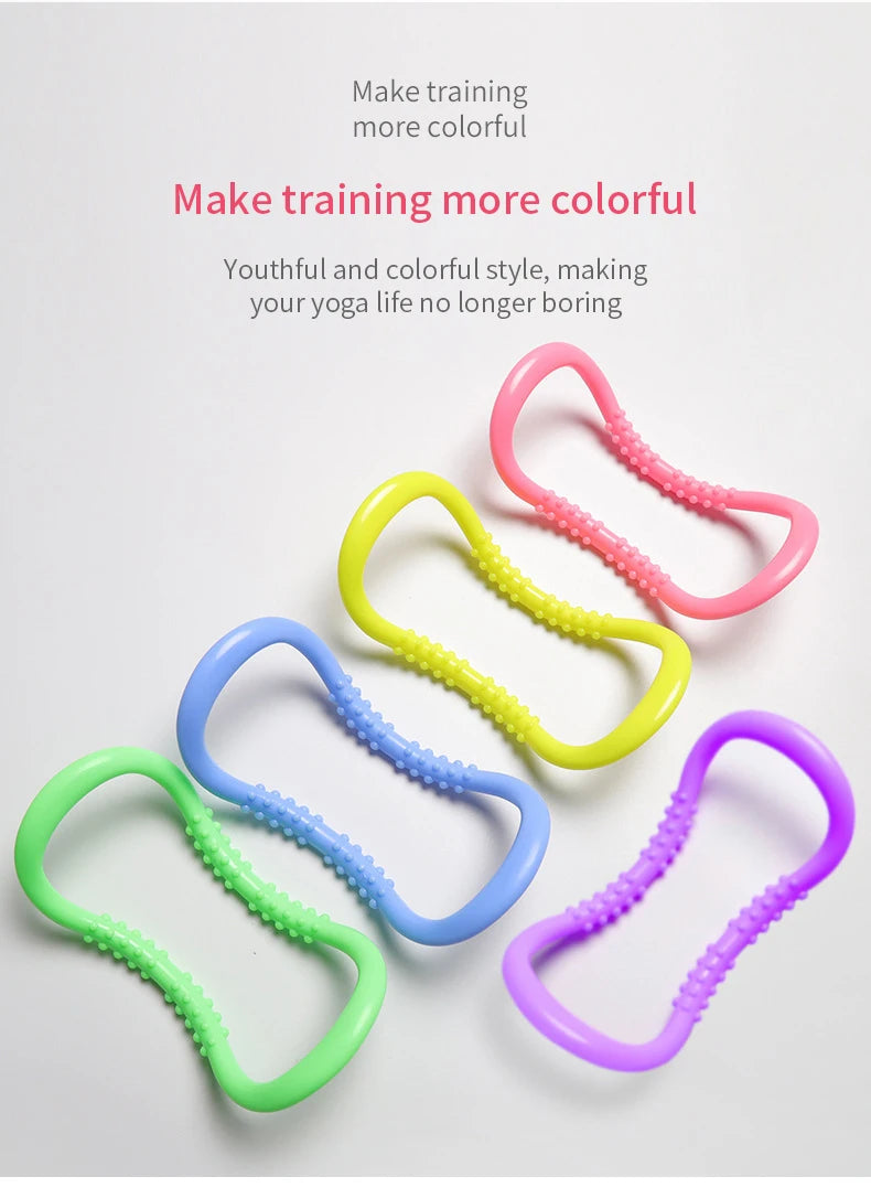 1PC Yoga Circle Pilates Stretch Ring Home Women Fitness Equipment Fascia Massage Body Workout Exercise Resistance Support Tool