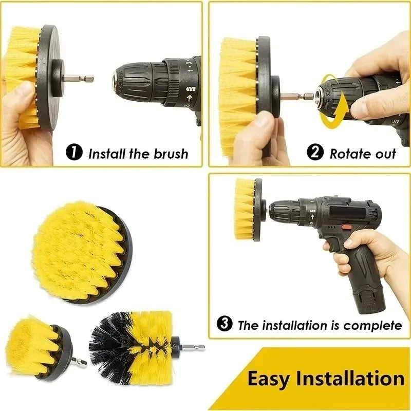 Electric Drill Household Multifunctional Kitchen Bathroom Carpet Ceramic Tile Polishing Cleaning Disc Brush