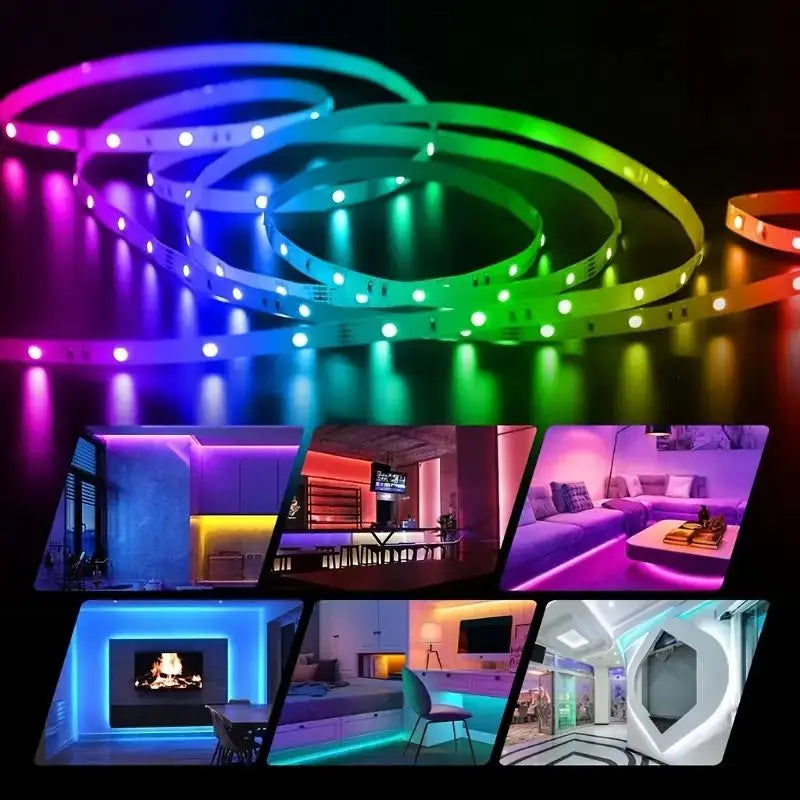 5050 RGB LED Light 24kesy Remote Control Flexible Strip Lights For TV Background Bar Game Bedroom DIY Decoration Night Light