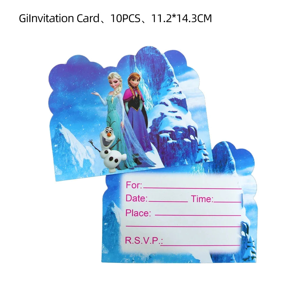 Disney Frozen Elsa Anna disposable tableware paper cup napkin birthday party decoration