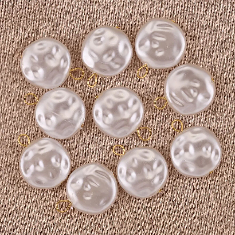 10pcs Imitation Pearl Earring Charms In Jewelry Making DIY Earring Pandants DIY Fashion Cute Heart Geometry Charm Dangles