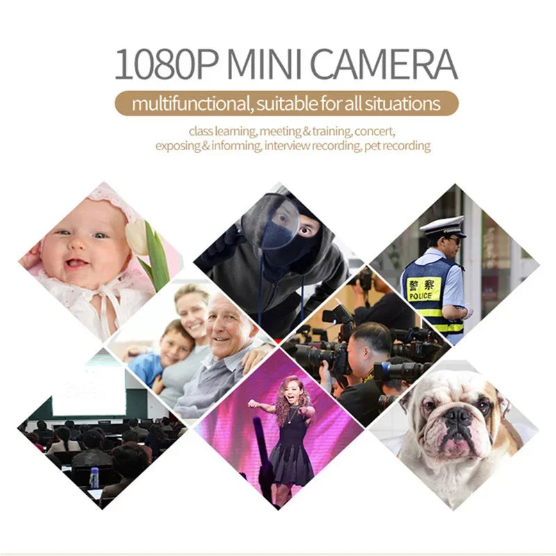 Mini Camera HD 1080P Portable Small Nanny Cam Video Voice Recorder Indoor Covert Security Camera for Home and Office