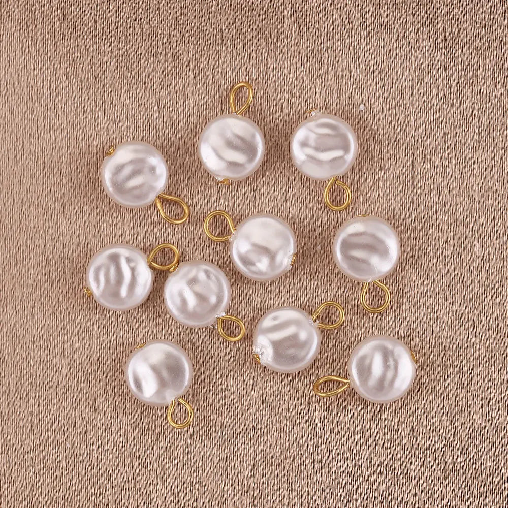 10pcs Imitation Pearl Earring Charms In Jewelry Making DIY Earring Pandants DIY Fashion Cute Heart Geometry Charm Dangles