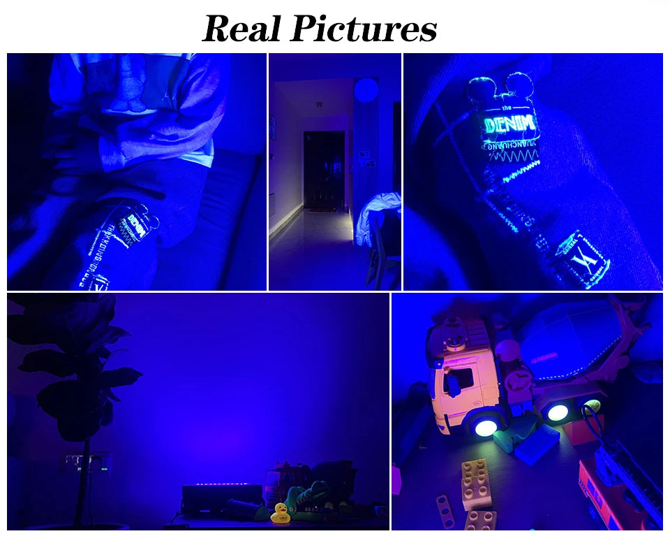 395nm UV LED Stage Blacklight Ultraviolet 50W 220V Effect Light Flood Ultravilet Lamp Fluorescent Party Stage Light Neon Bar