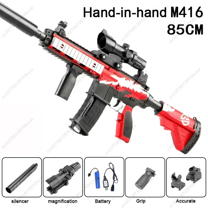 Electric assault shooter self integrated crystal toy children's boy soft bullet gun