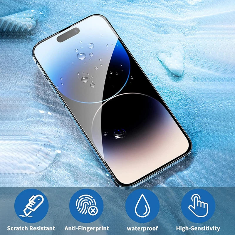 3/5PCS Glass Screen Protector Phone Case for IPhone 12 11 13 14 15 16 Pro Max Mini XS XR X 8 Plus 16Pro 15Pro IPones Front Cover