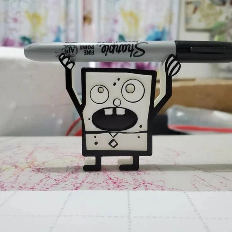 3D printed pencil holder DoodleBob Pencil holder Office Desk Pen Holder Office Desk Organizer Office Decor pen Rack