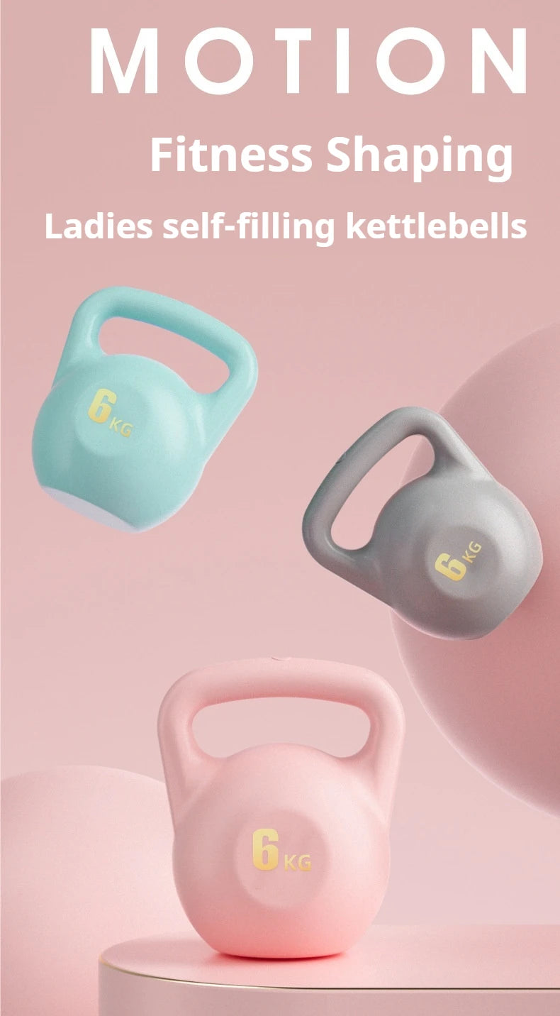 Kettlebell Kettle Dumbbells Fitness 2-8kg Pink Soft Kettlebells Deep Squat Strength Trainer Tool for Women Men Training Buttocks