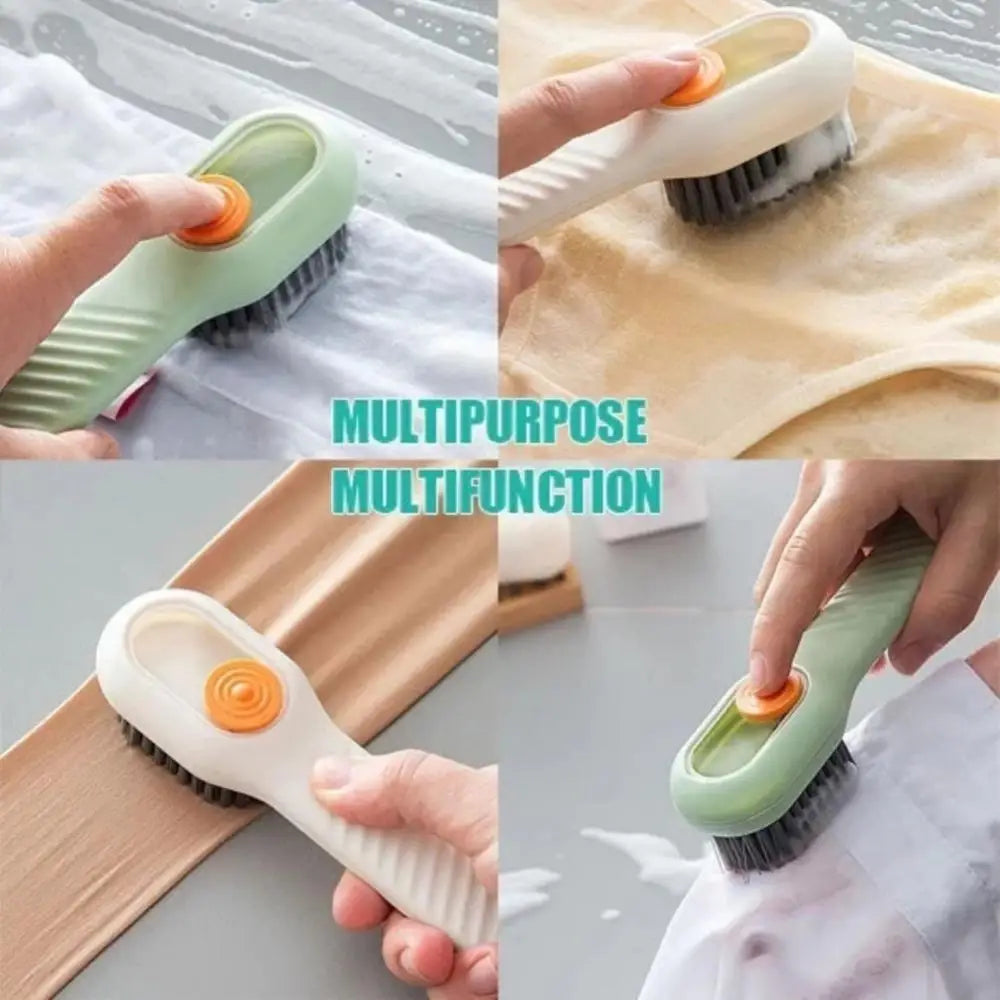 Automatic Liquid Discharge Shoe Brush Multifunction Deep Cleaning Soft Bristles for Household Laundry Kitchen Cleaning Brush