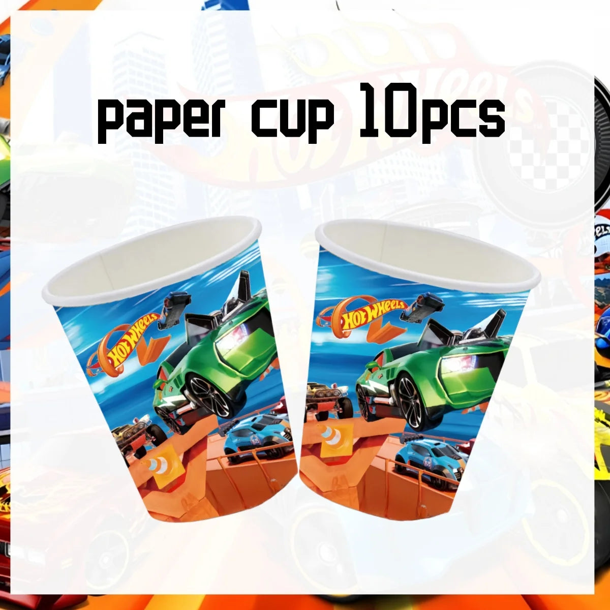 Hot Wheels Birthday Party Decor 20/10pepole Racing Car Disposable Tableware Plate Cup Backdrop Baby Shower Boys Party Supplies