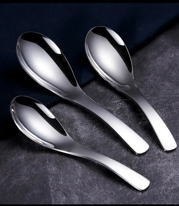 5pcs 304 Stainless Steel Spoons Dinner Spoon Spoons Thickened Coffee Spoon Dessert Spoon Kitchen Tableware Set