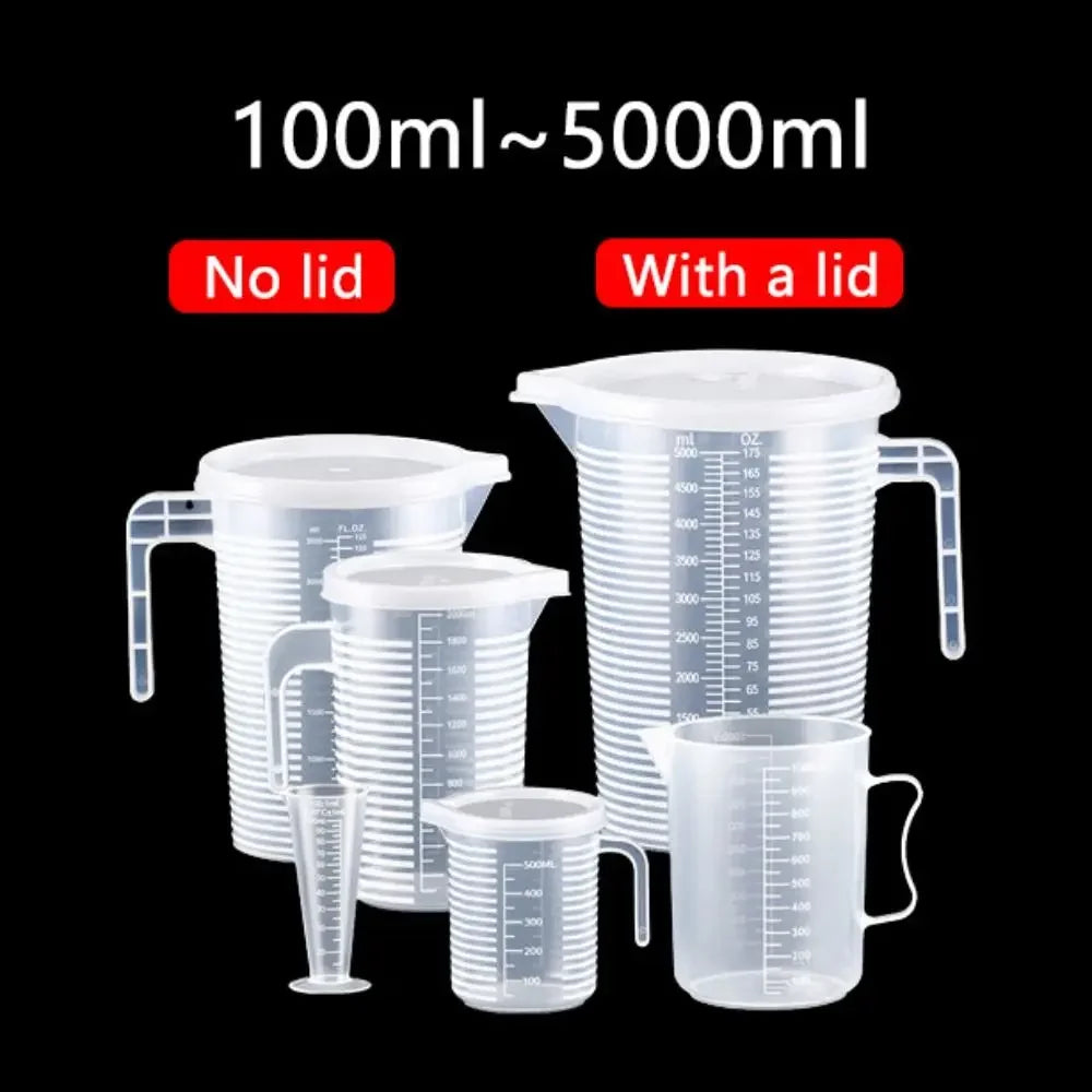 100-5000ml Thickened Plastic Measuring Cup with Scale Food Grade Measuring Cup Experimental Measuring Cup Beaker Plastic Cup