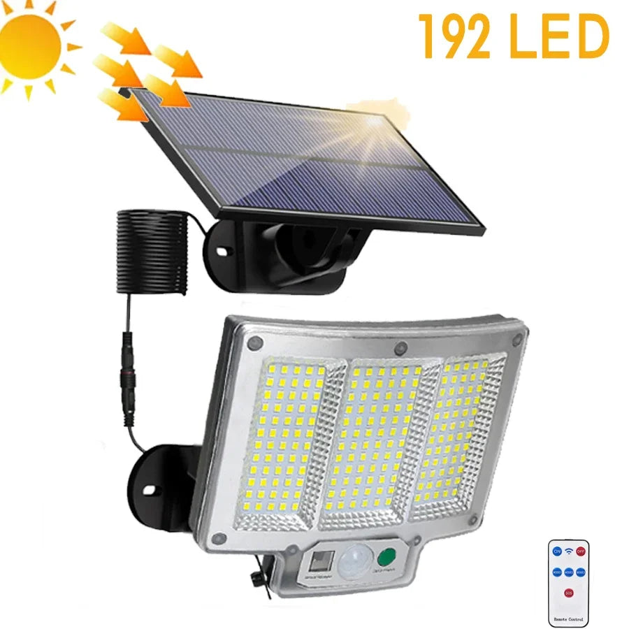 NEW 192 LED Solar Lamp Outdoor Wall Lamp IP65 Waterproof Spotlights Lamp Motion Sensor Solar 3 Mode Street Light Garden Decor