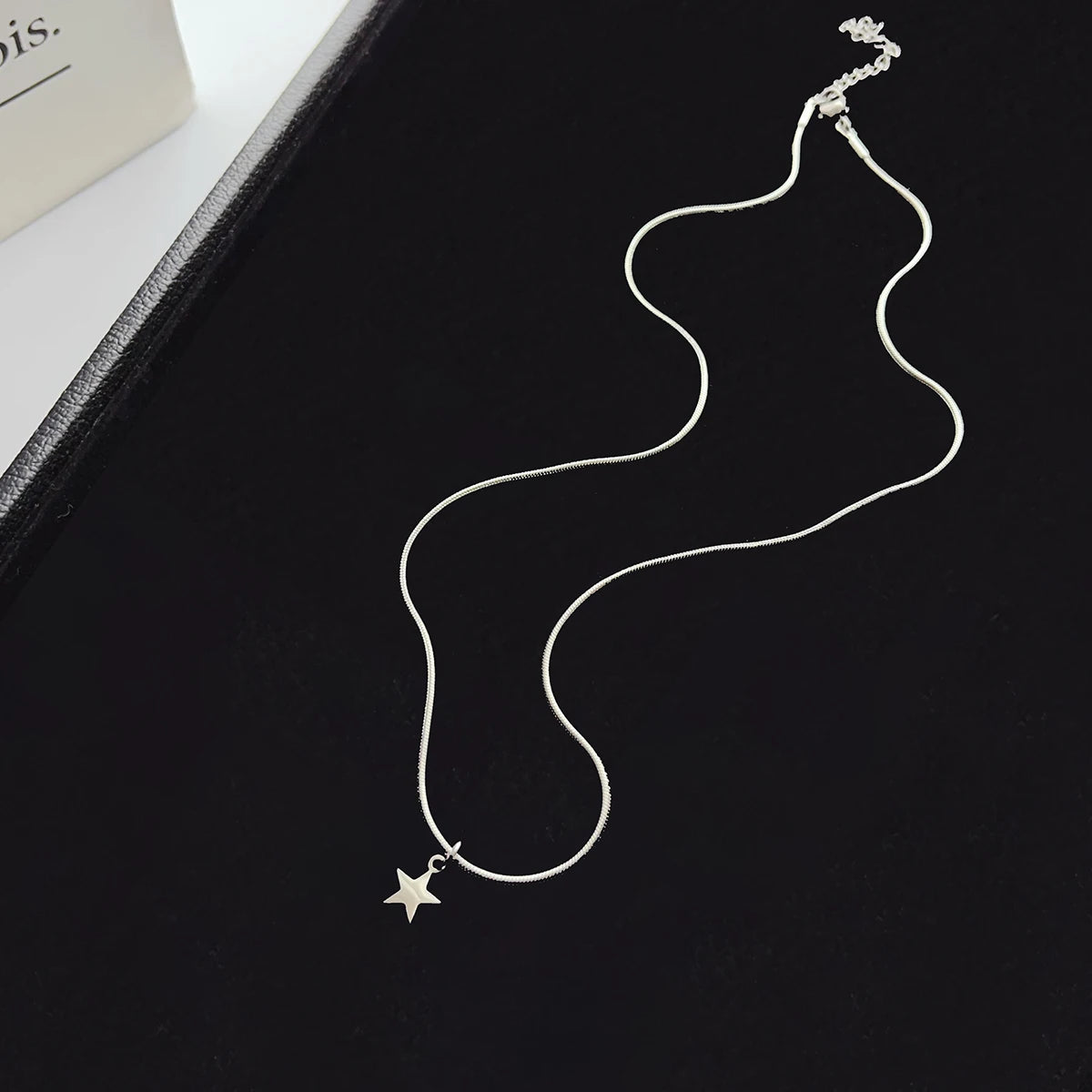 Stainless steel Star Pendant Snake bone Chain Non-fading summer choker jewelry necklace Women's Accessories ornaments