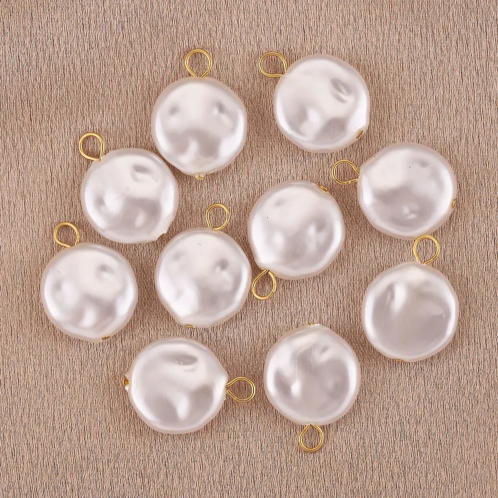 10pcs Imitation Pearl Earring Charms In Jewelry Making DIY Earring Pandants DIY Fashion Cute Heart Geometry Charm Dangles