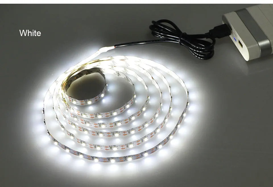 DC 5V USB LED Strips 2835 Warm White LED Strip Light TV Mirror Backlight Lighting Tape Room Decor Lamp Ribbon LED String Light