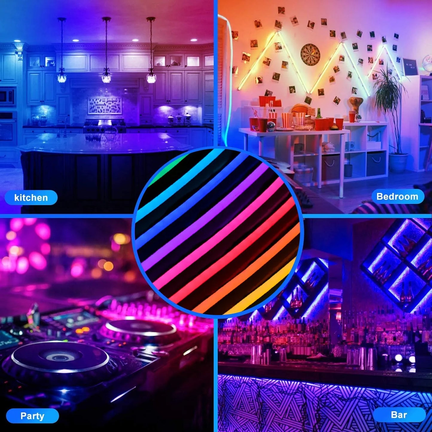 5V LED Flexible Silicone Neon Light RGB Strip 1M Remote Control Waterproof SMD 3535 Flexible Tape 108Leds/M Decor for Room