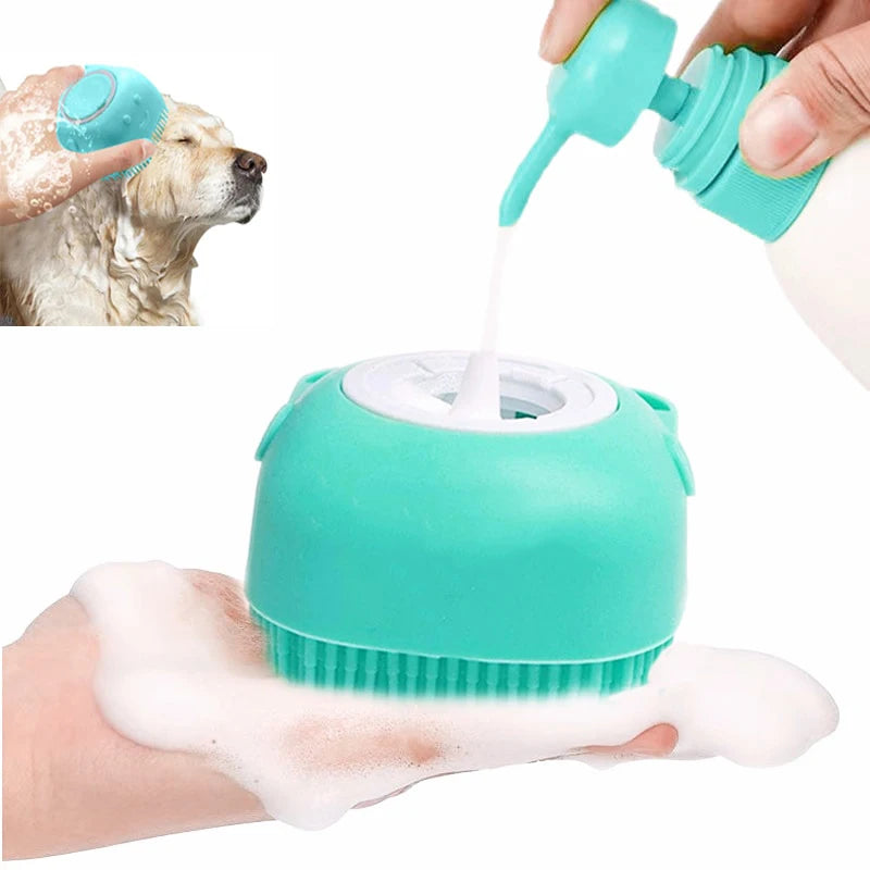 Silicone Pet Bath Brush Cleaning Massage Cat Brush Soft Skin-Free Dog Brush Soft Hair Bath Silicone Deep Cleaning Pet Comb