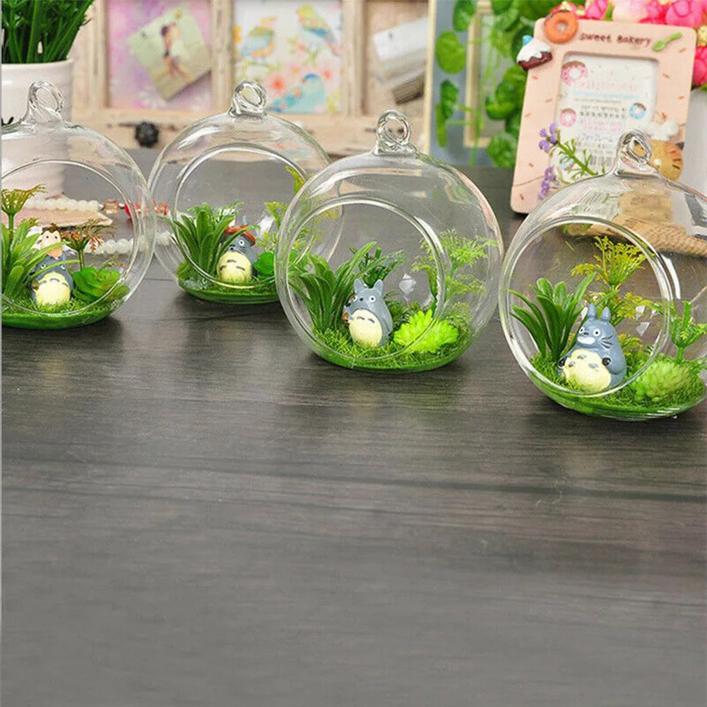 Hanging Glass Ball Garden Home Decoration Flat Bottom Flower Indoor Ornament Party Plant Pots Tealights Terrarium