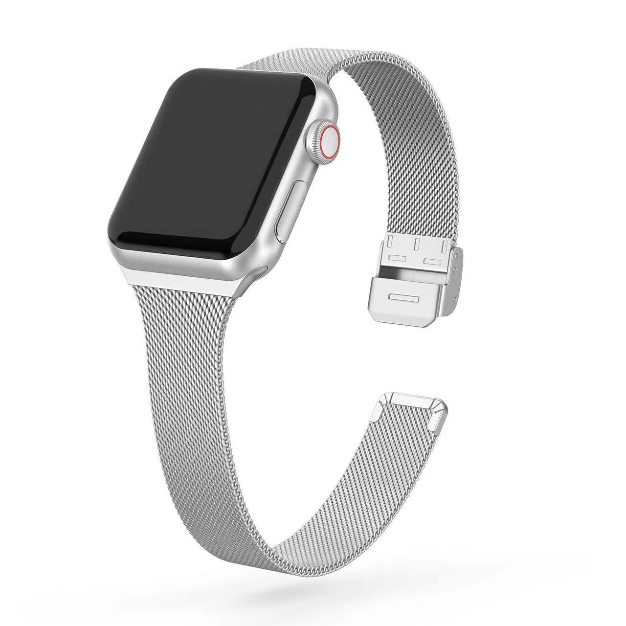 Silm Milanese Strap for Apple Watch Band 10 9 8 7 46mm 45mm 41mm Ultra 49mm Metal Bracelet for 6 5 4 SE 44mm 40mm 3 42mm Correa