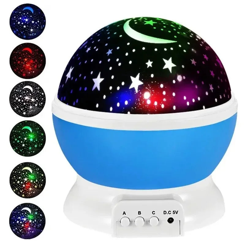 GGbingo LED Starry Night Light Rotating High Capacity 500mAH Lithium Battery Starry Sky Projection Light Bedroom Decorations.