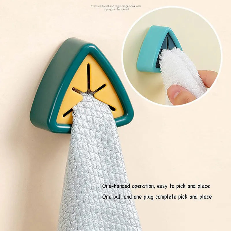 Towel Plug Holder Bathroom Towels Storage Organizer Rack Cap Punch Free Wash Cloth Clip Home Accessories Bathroom Decor Tool