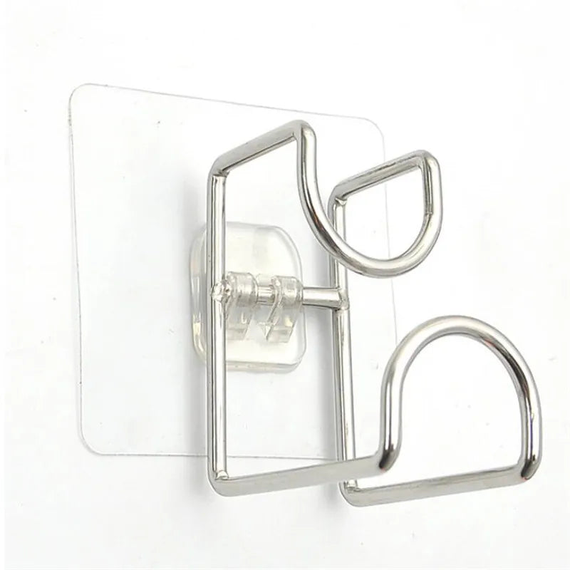 Waterproof Strong Adhesive Hook Shelf Sticker for Bathroom Kitchen Wall Shelf Rack Kitchen Sticking Wall Screw Hook Hanger