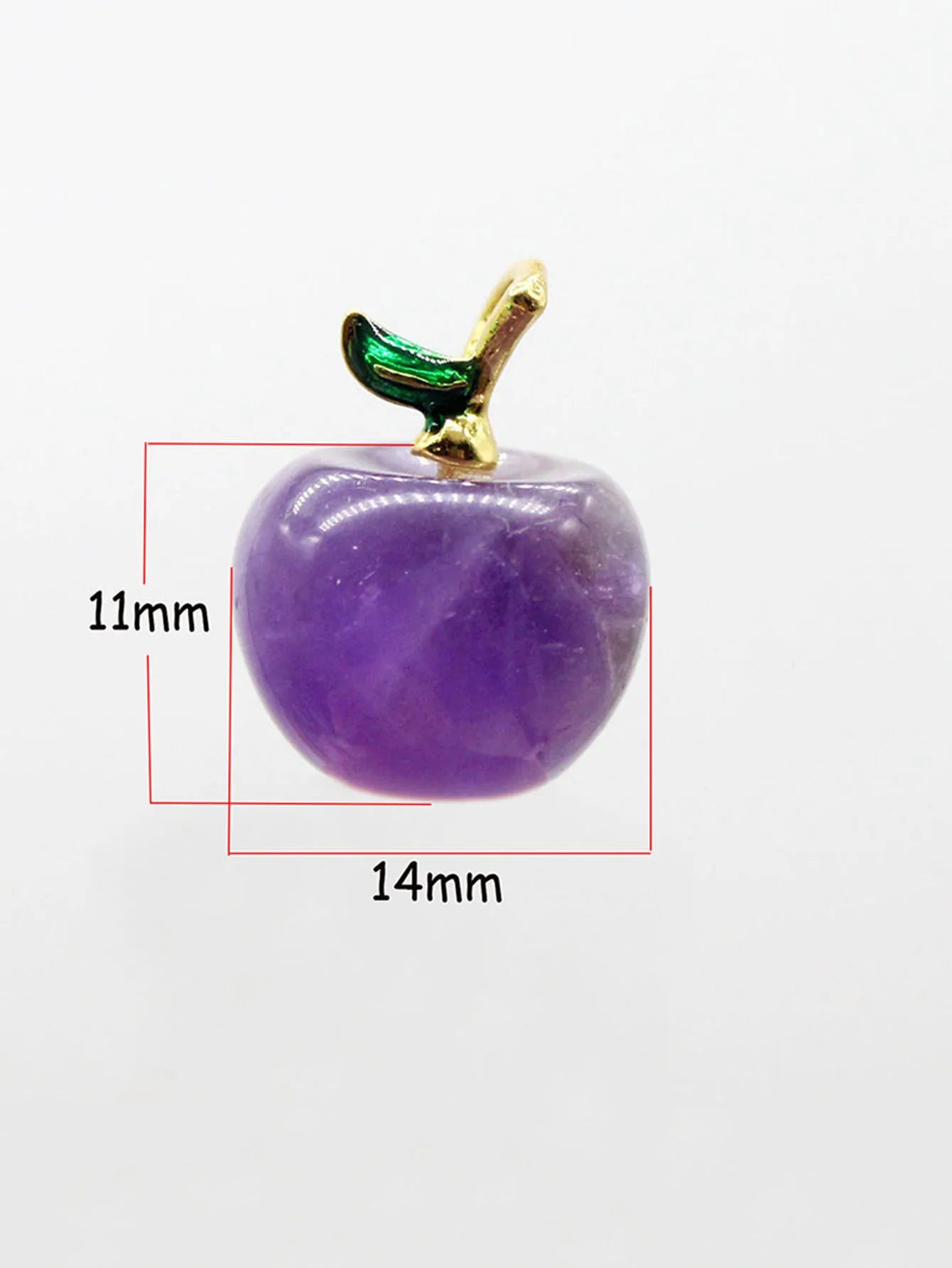 12pcs Natural Stone Apple Pendant New Woman Fashion Jewelry High Quality Crystal Amethyst Lapis Lillet Pendant for DIY Necklace