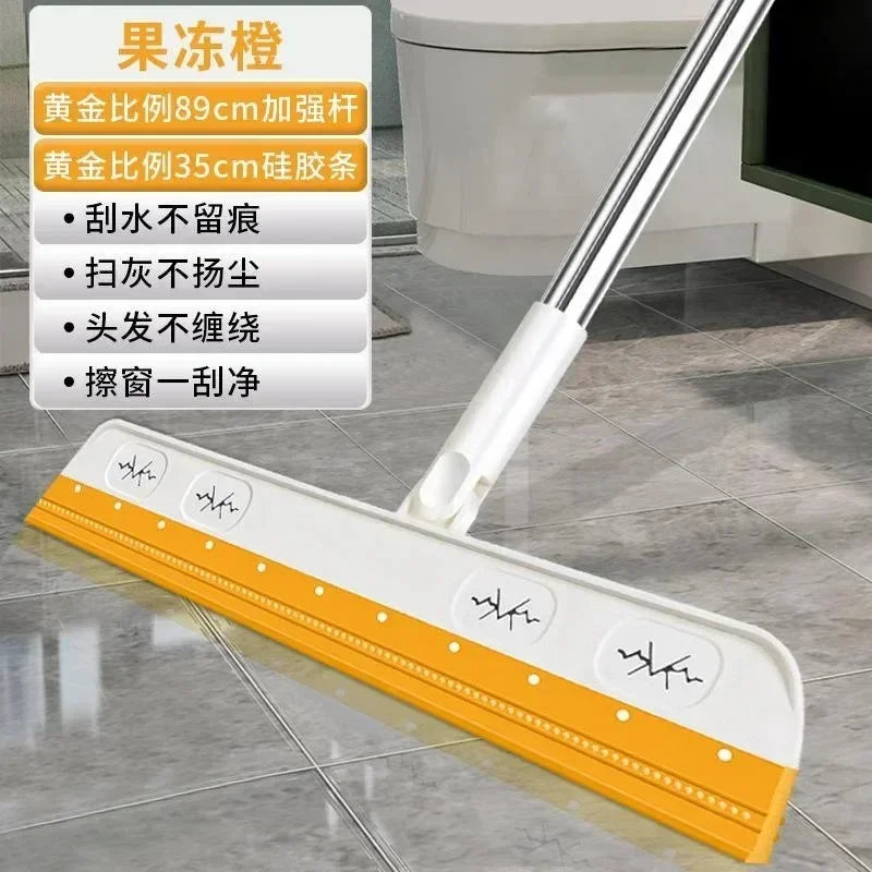 Magic Silicone Broom Lengthen Floor Cleaning Squeegee Pet Hair Dust Brooms Bathroom Floor Wiper Household Multifu Cleaning Tools