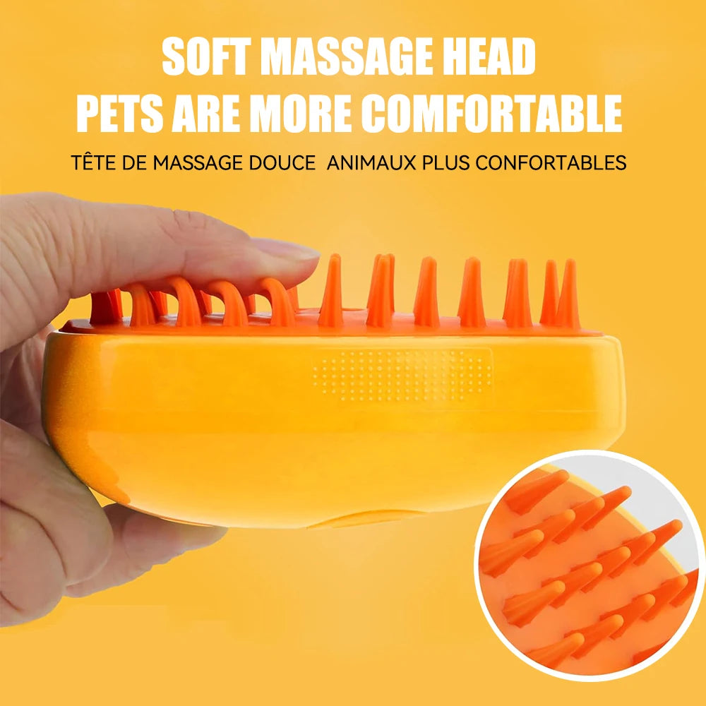 3-in-1 Steamy Brush for Pet Cat Dog Grooming Accessories Electric Brushes for Hair Cleaning Massage Comb Cat Dog Stuff Supplies