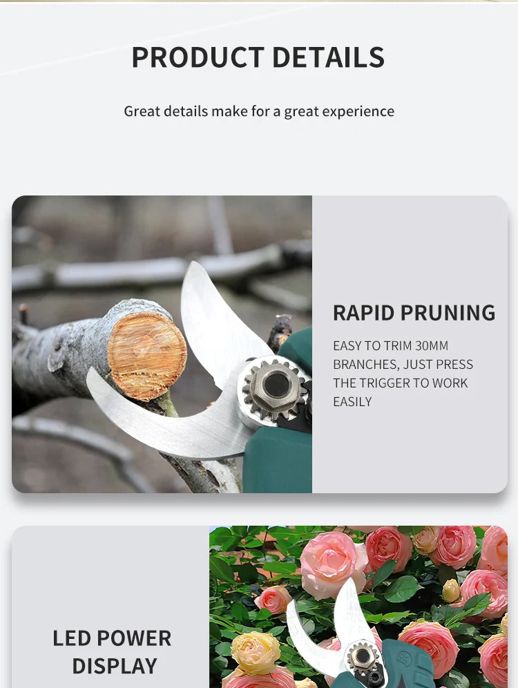 Makita Brushless Electric Pruning Shears Garden Tool Cordless Electric Garden Scissors Fruit Tree For 18V Battery Branche Cutter